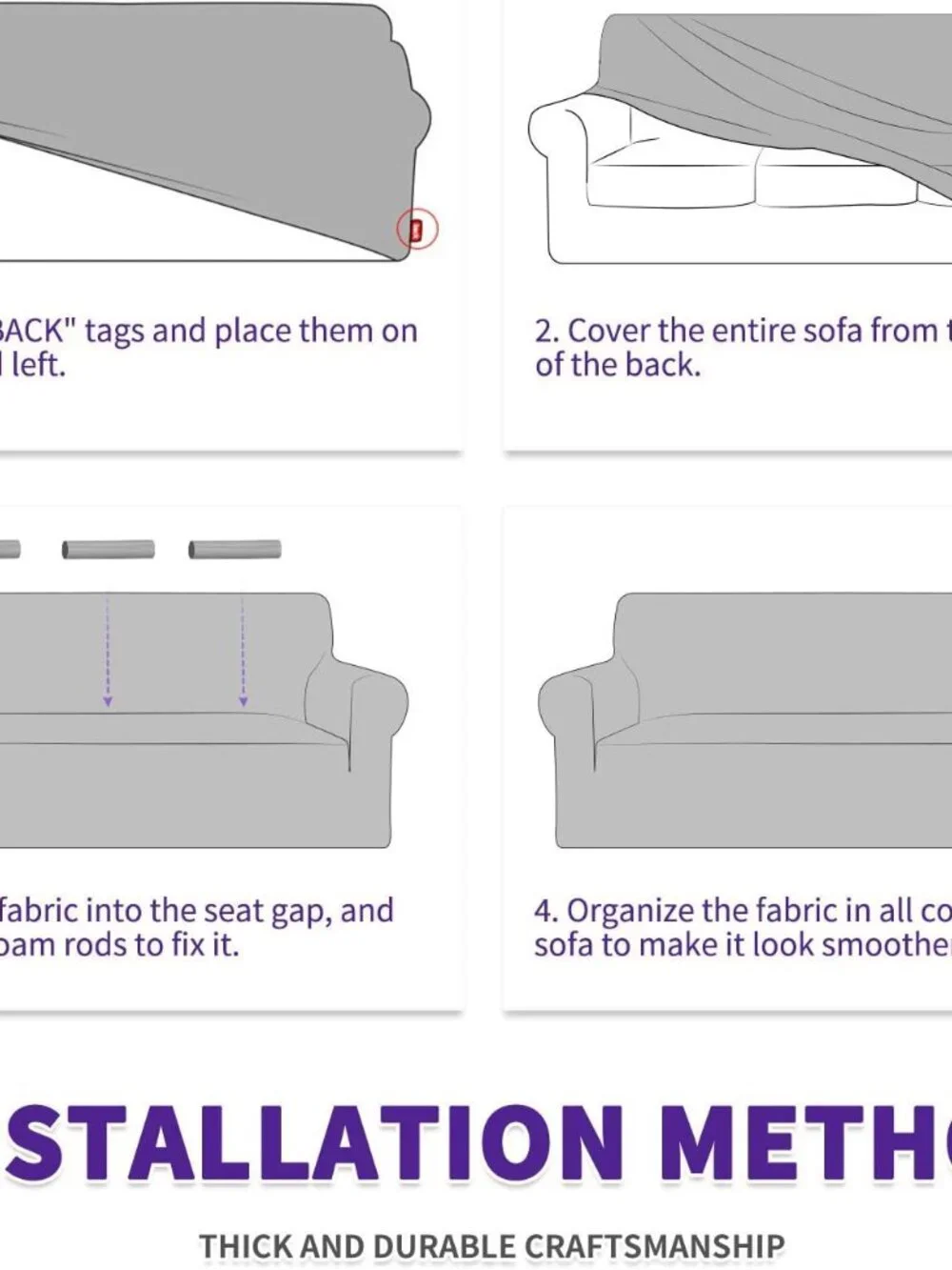 ZNSAYOTX Super Stretch Couch Cover (72
